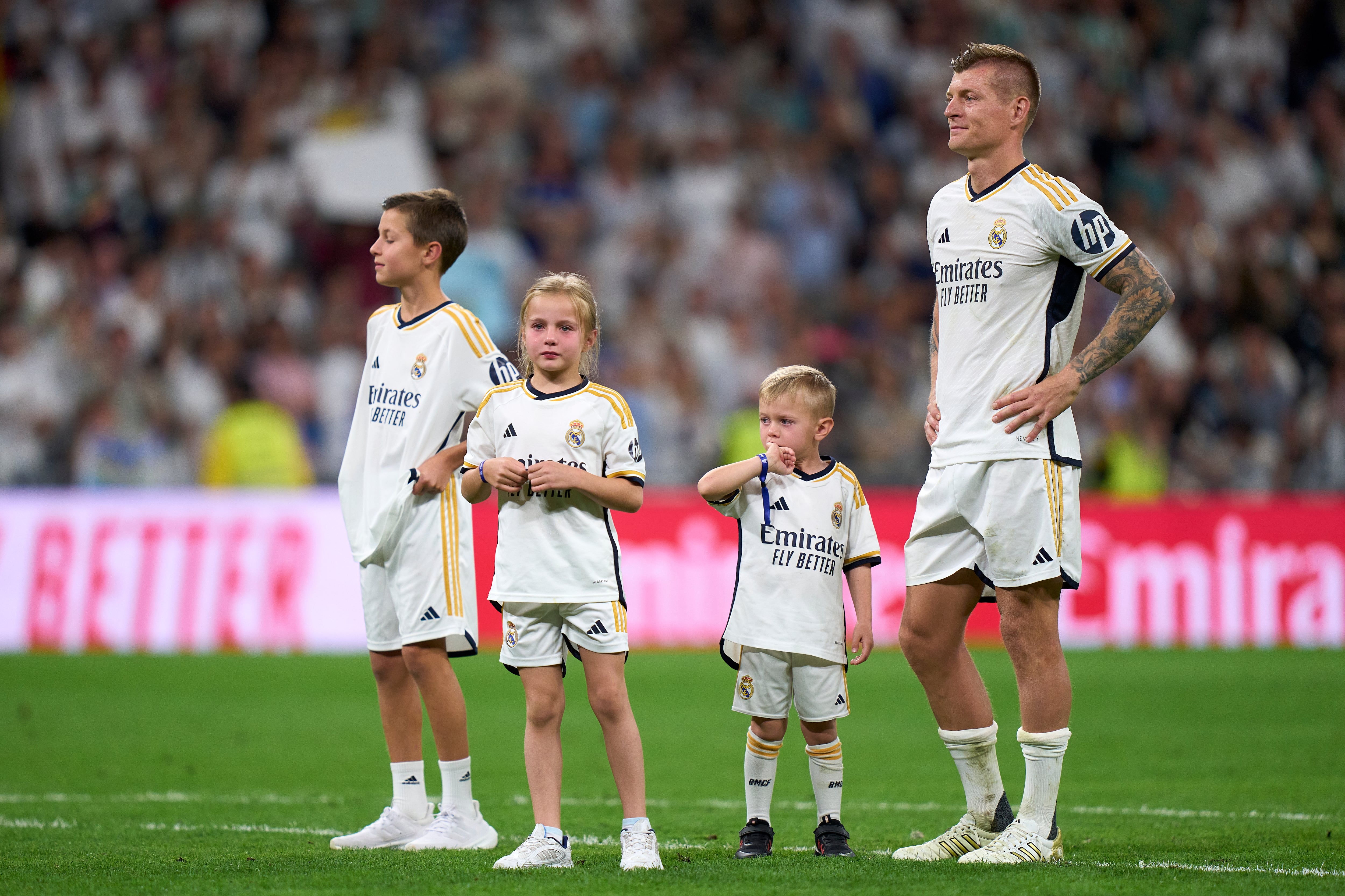 Tony Kroos manifestó que fue el gesto de sus hijos el que lo hizo llorar.