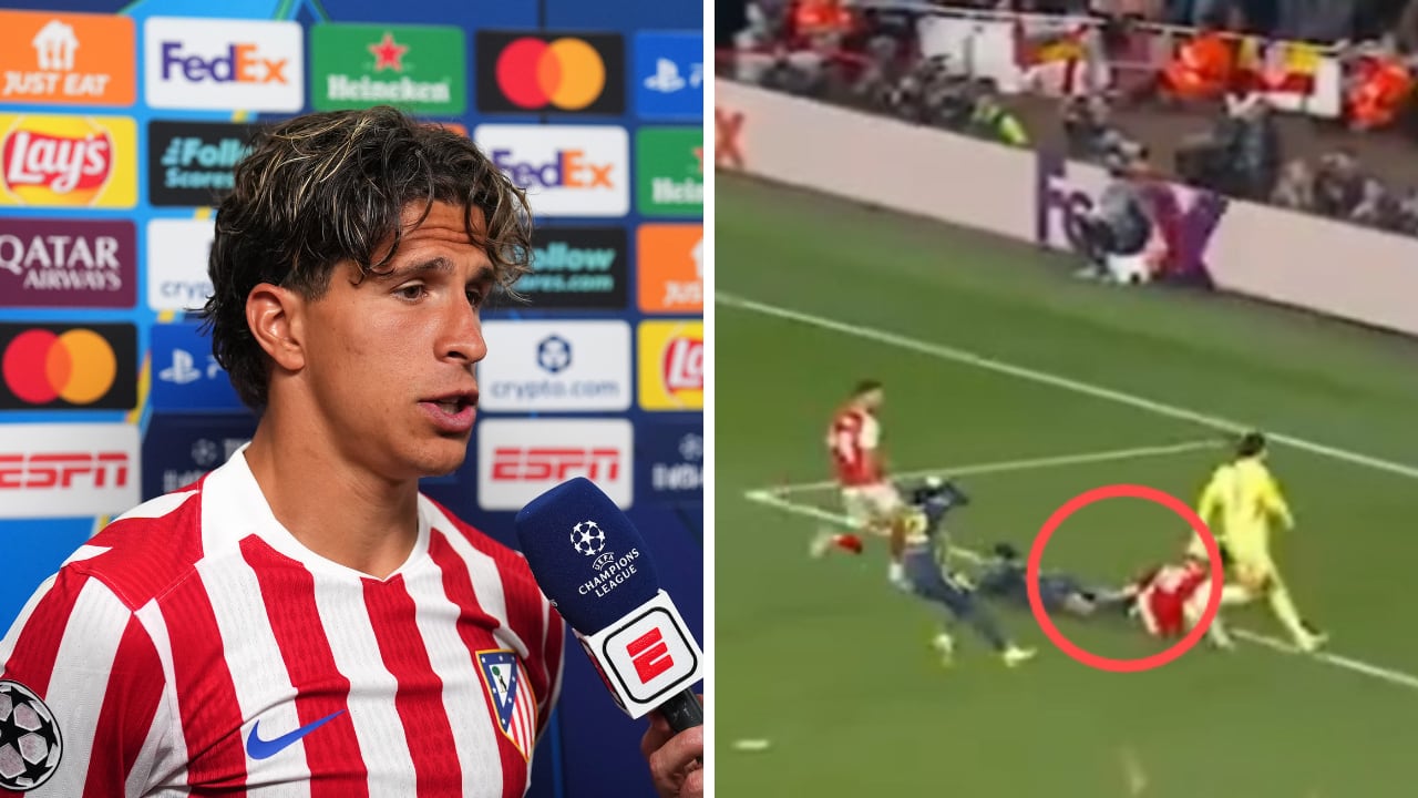 Giuliano Simeone habló de la polémica jugada en el Arsenal vs. Atlético de Madrid por Champions.