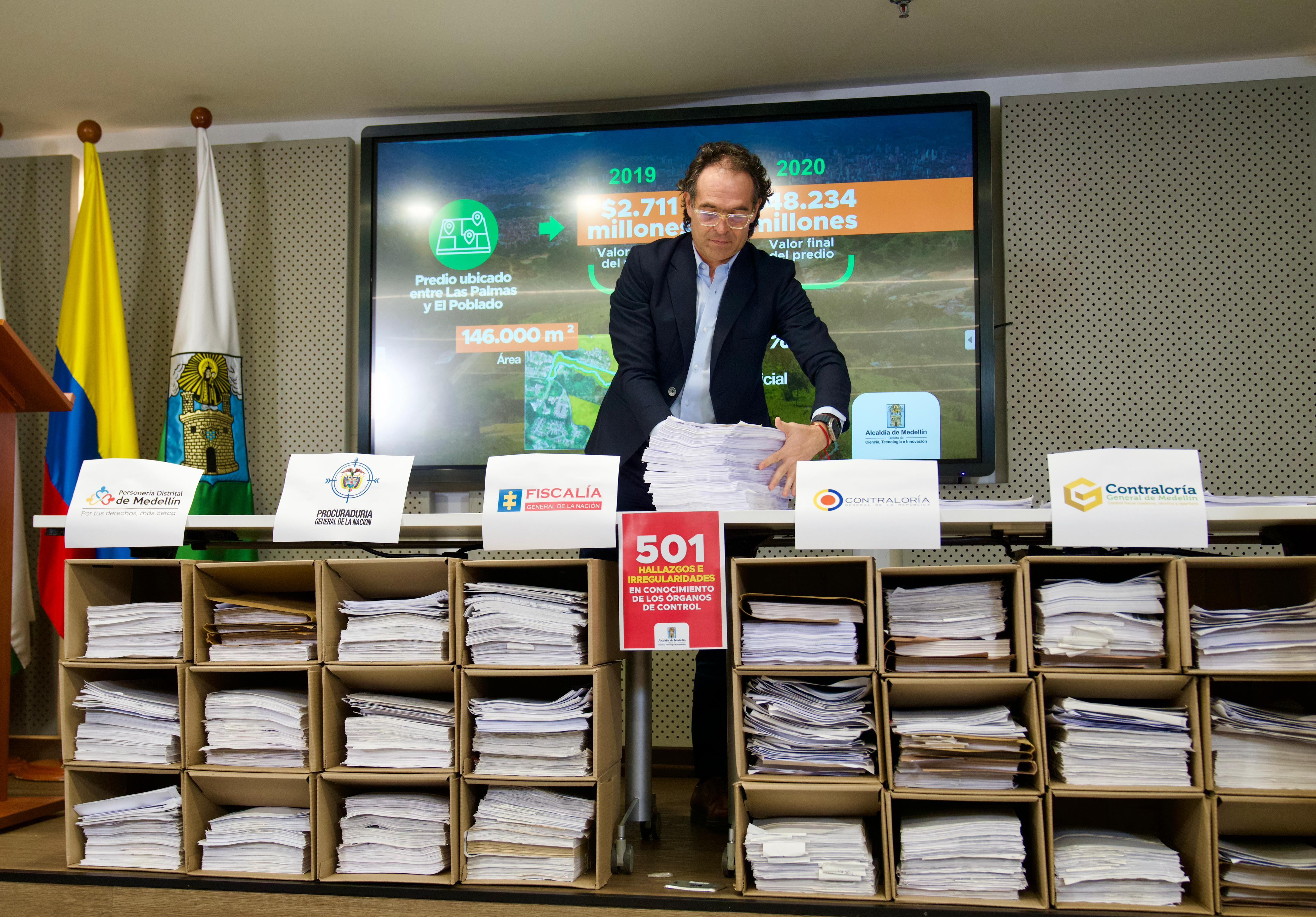 Alcalde Federico Gutiérrez entrega balance de presunta corrupción en la administración de Daniel Quintero