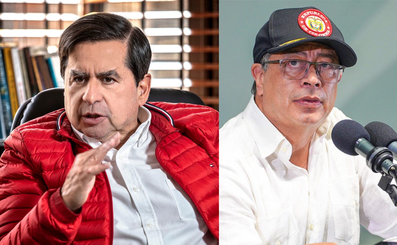 Juan Fernando Cristo y el presidente Gustavo Petro.