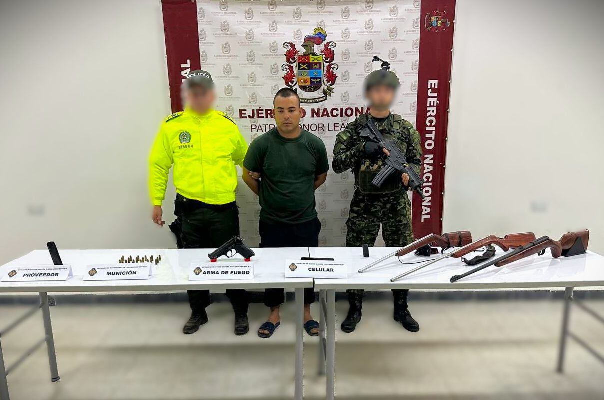En la imagen la captura de un supuestos hombre de confianza de alias Calarcá.