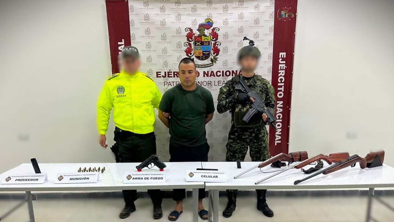 En la imagen la captura de un supuestos hombre de confianza de alias Calarcá.