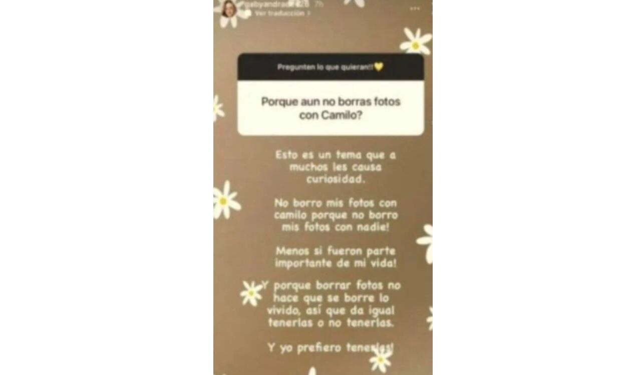 Así fue la respuesta de Gabriela Andrade a sus seguidores en Instagram