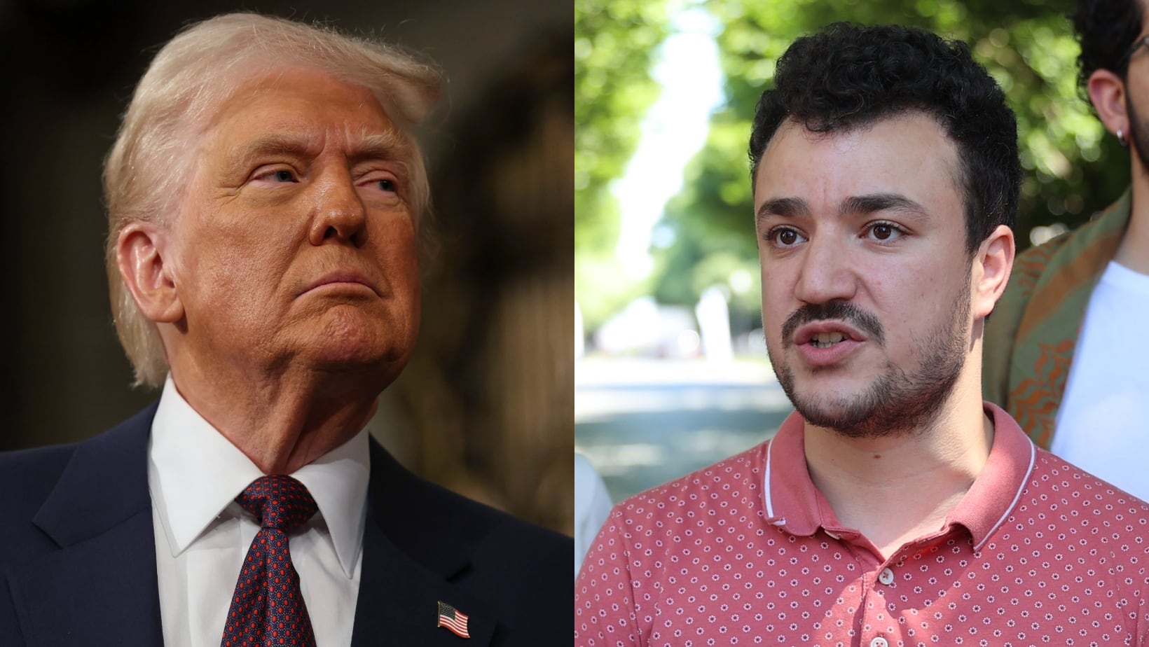 Donald Trump y Mahmoud Khalil