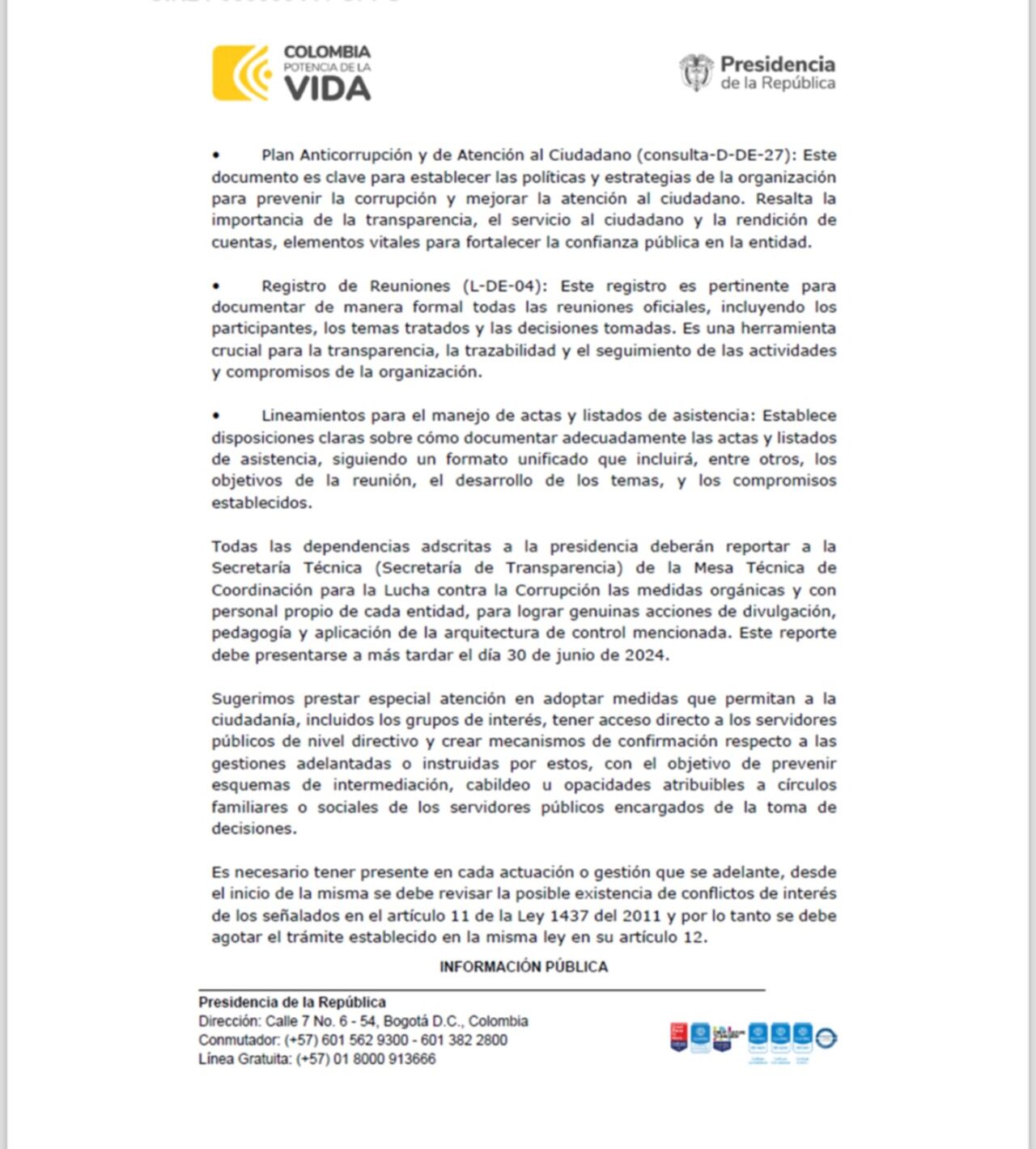 Circular Laura Sarabia