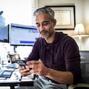 Man working in home office