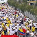 Los habitantes de la ciudad se unieron a la marcha en contra del gobierno Petro