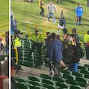 Registro de los violentos desmanes en Tunja, en pleno partido de Boyacá Chicó y Cúcuta Deportivo.