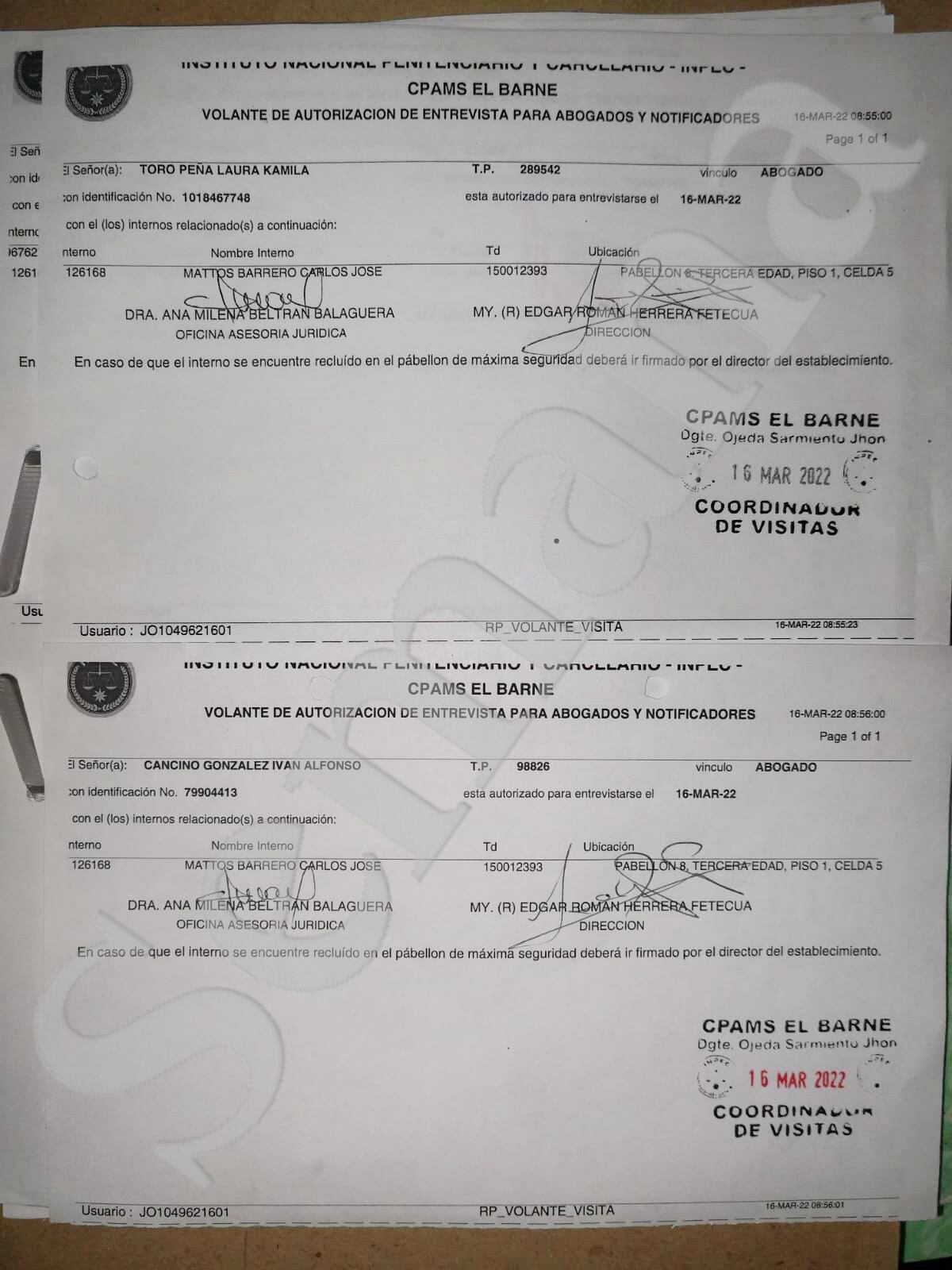 SEMANA conoció los soportes que dejó el Inpec luego de incautar unas gafas - grabadoras a los abogados de Carlos Mattos