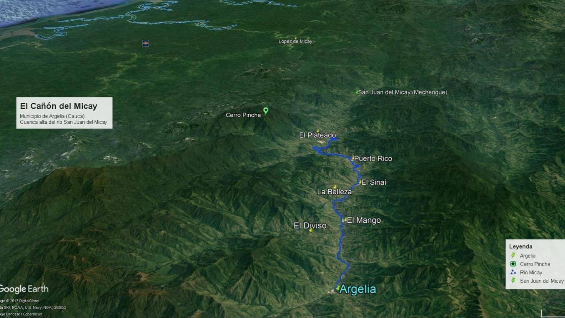 Imagen de referencia del Valle del Micay, Cauca.