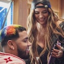 Anuel AA y Karol G en agosto de 2020.