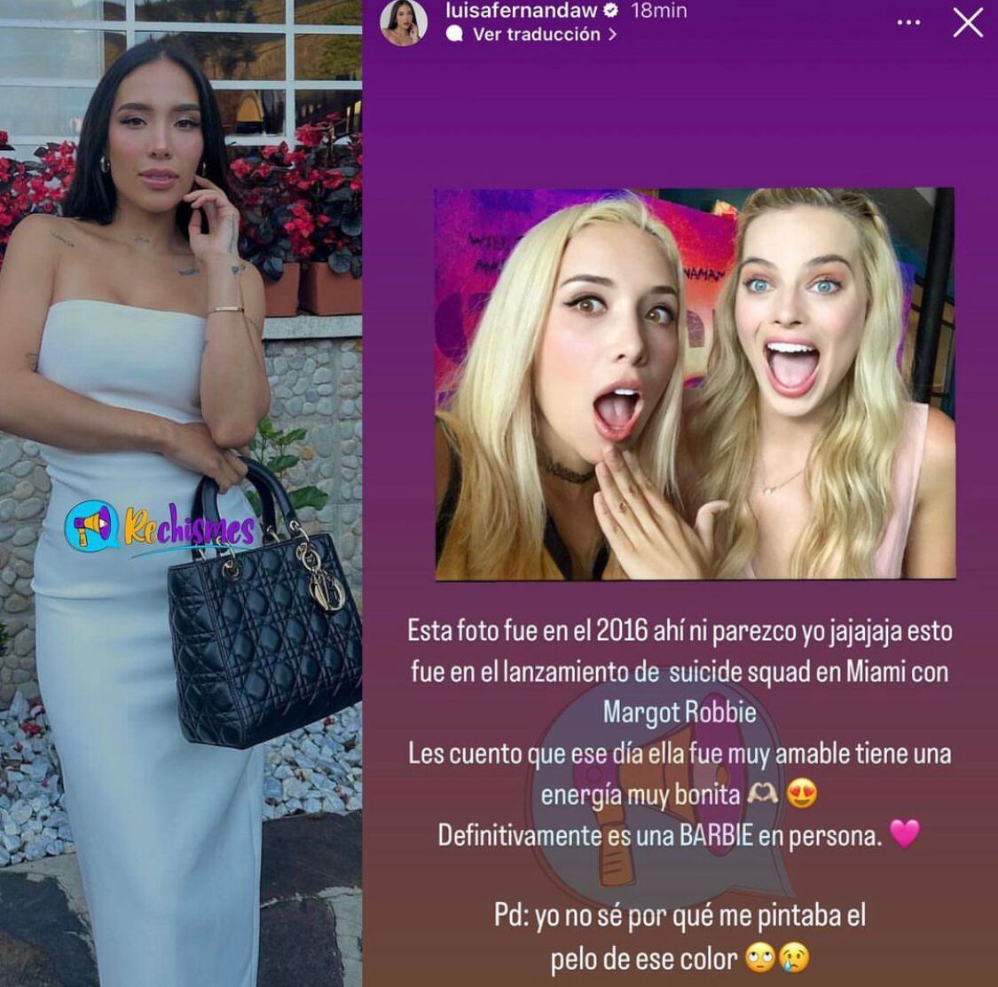 Luisa Fernanda W y Margot Robbie posan juntas con nuevos looks