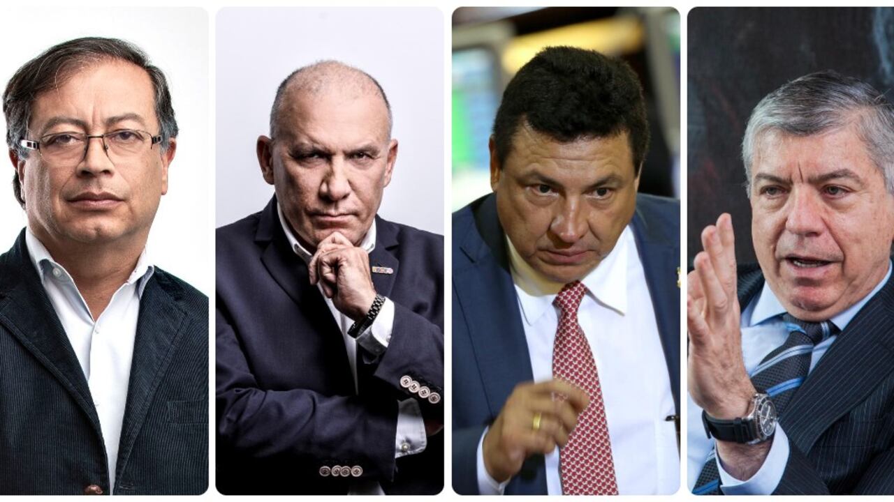 Gustavo Petro, Roy Barreras, Miguel Ángel Pinto y César Gaviria.