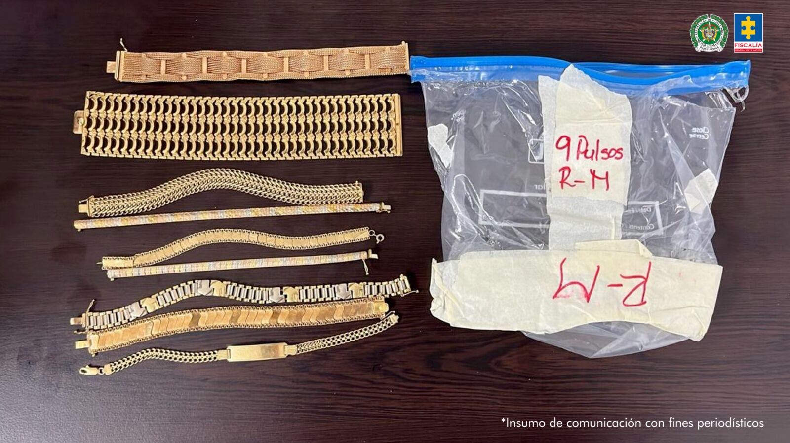 Costosas pulseras de oro fueron encontradas en las caletas Jorge Luis Alfonso López, exalcalde de Magangué.