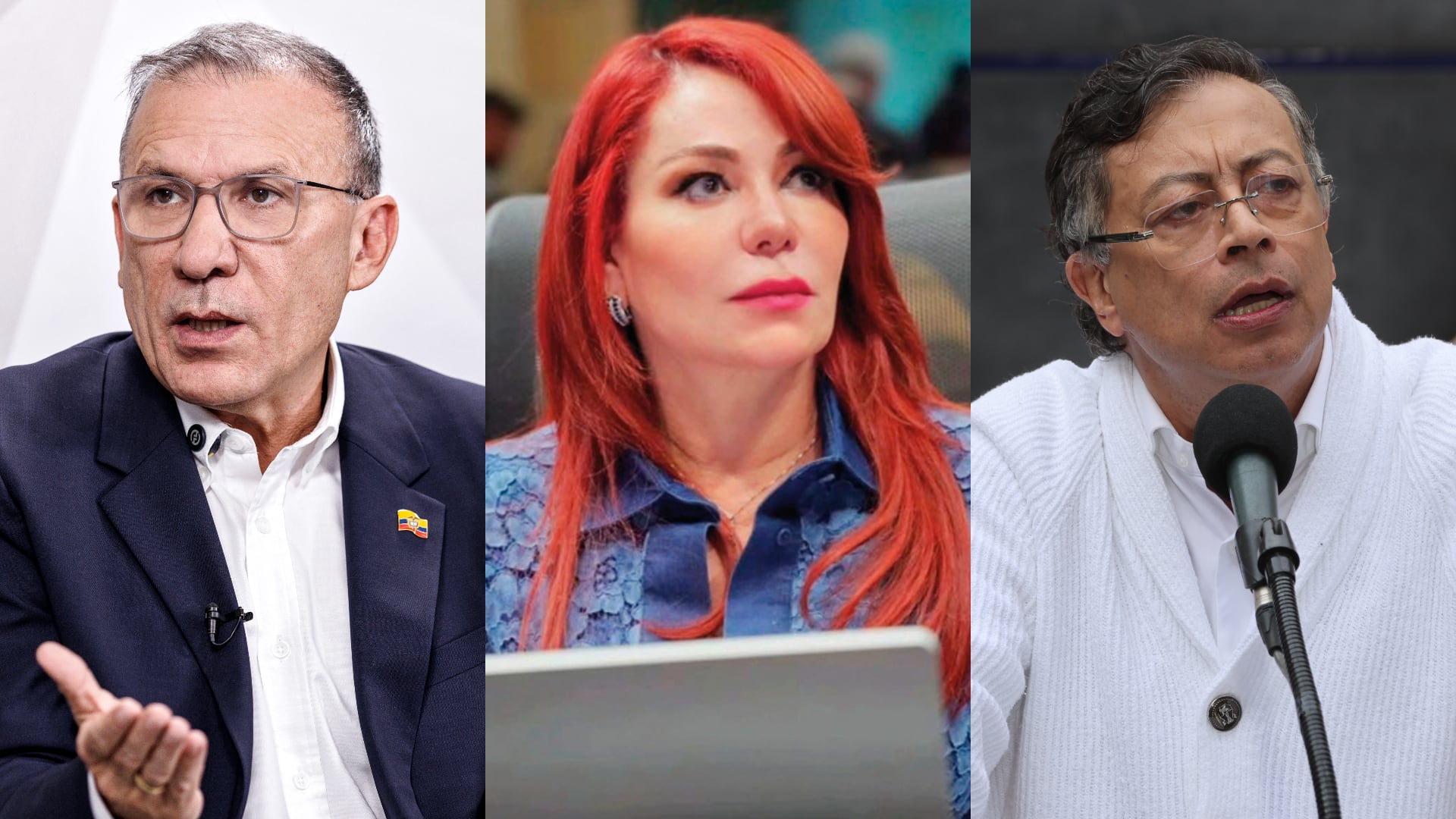 Roy Barreras, Gloria Arizabaleta y Gustavo Petro.