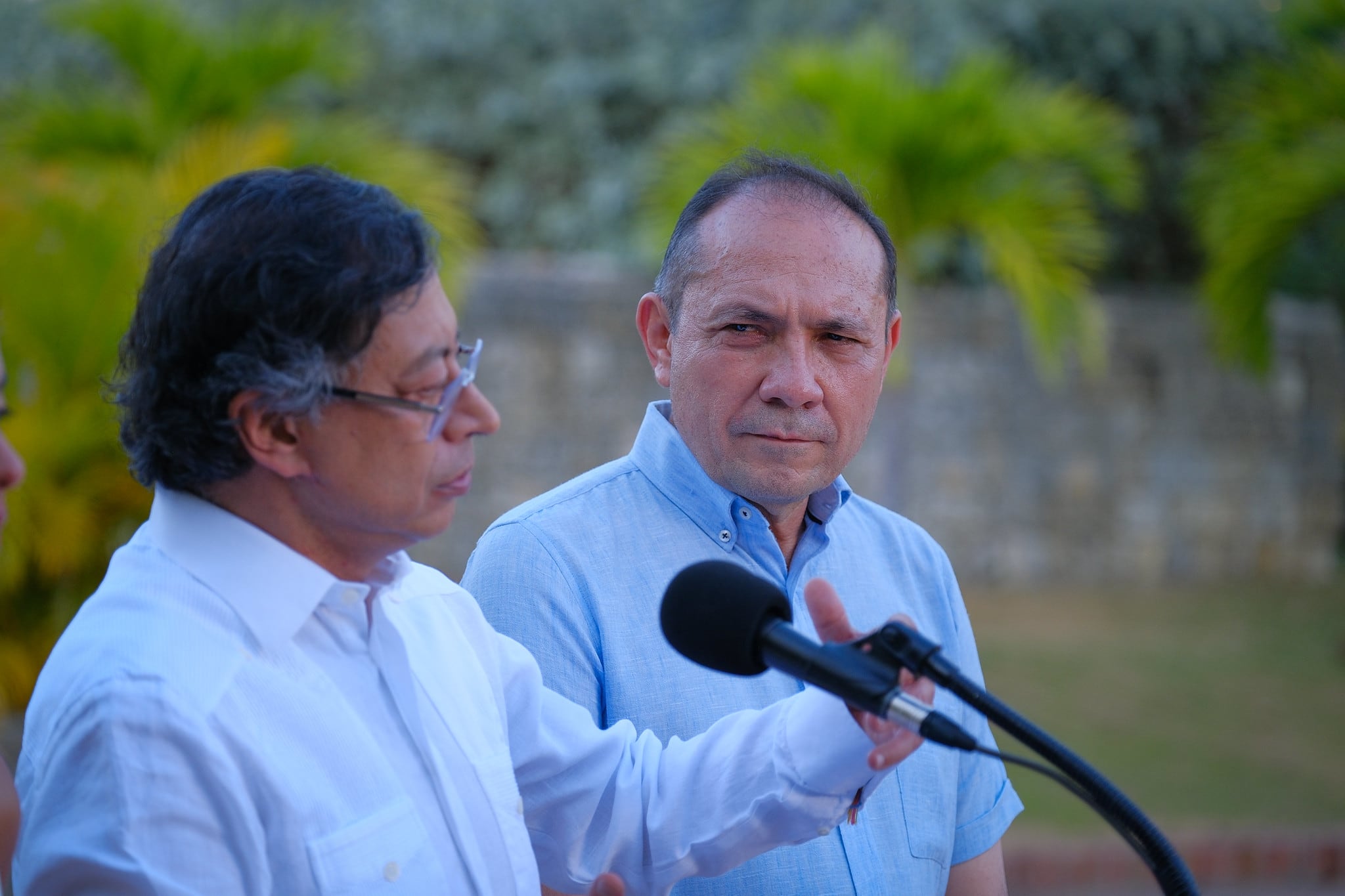 El presidente, Gustavo Petro, y Antonio Sanguino, ministro de Trabajo, en Cartagena, el 29 de diciembre de 2025
