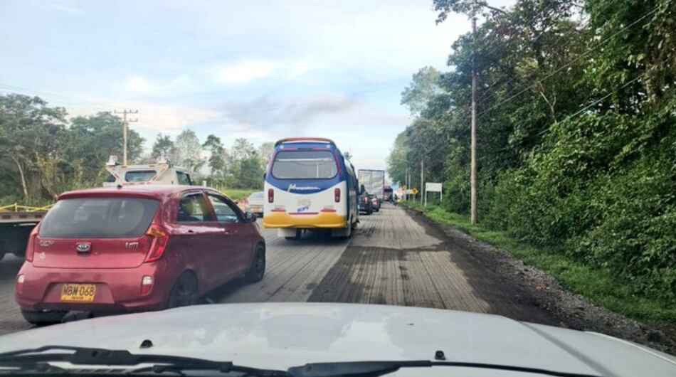Bloqueada la vía Panamericana, entre Cali y Popayán, este 28 de noviembre.