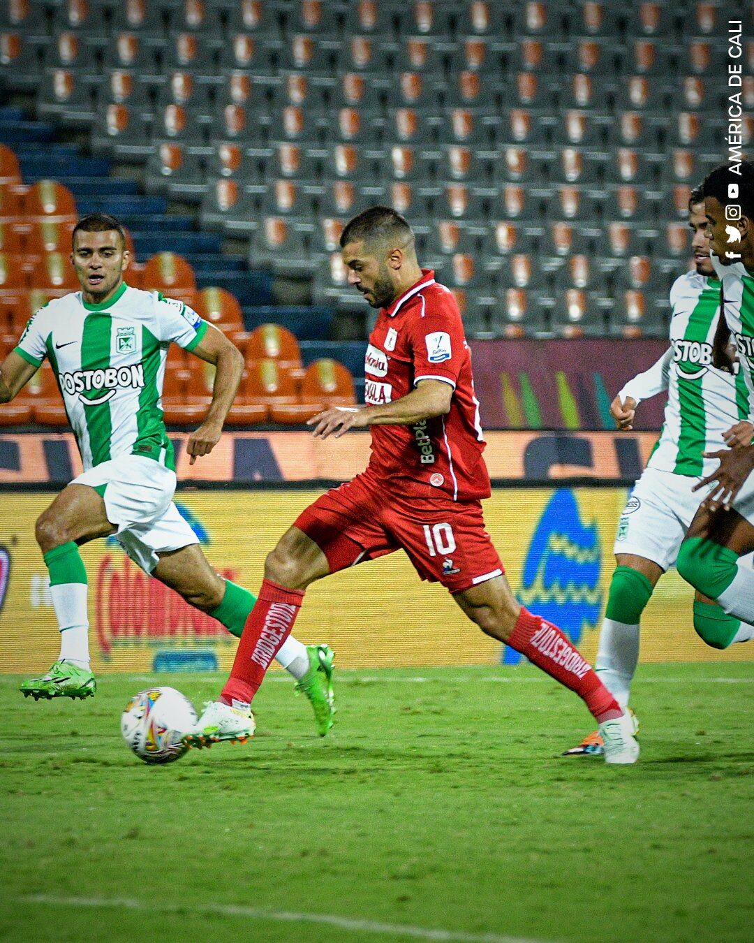 Iago Falque durante el partido ante Atlético Nacional