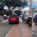 Un conductor cruzó por la zona de ciclorruta en Bogotá