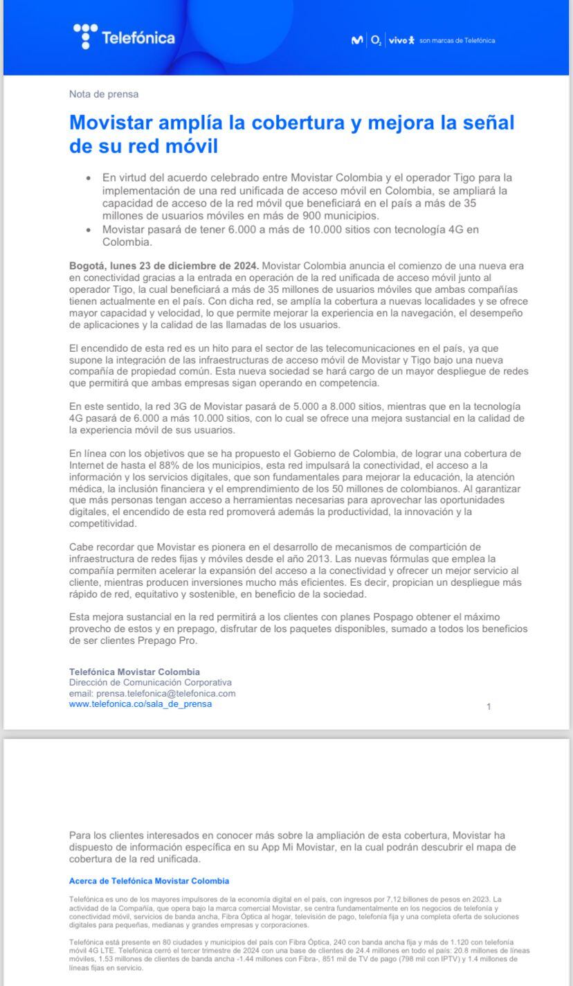 En Colombia, más de 35 millones de personas podrán disfrutar de los beneficios de esta iniciativa.