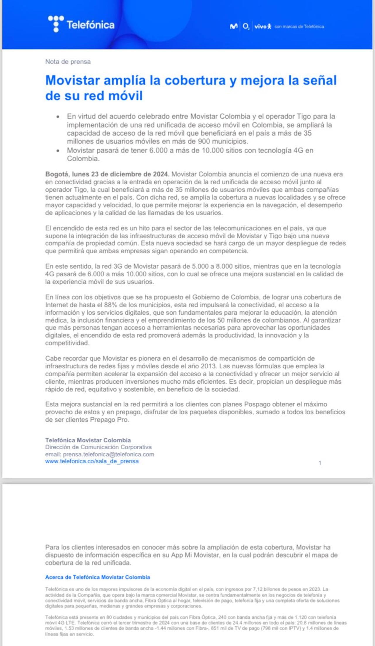 En Colombia, más de 35 millones de personas podrán disfrutar de los beneficios de esta iniciativa.