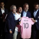 Lionel Messi en su presentación con el Inter de Miami.