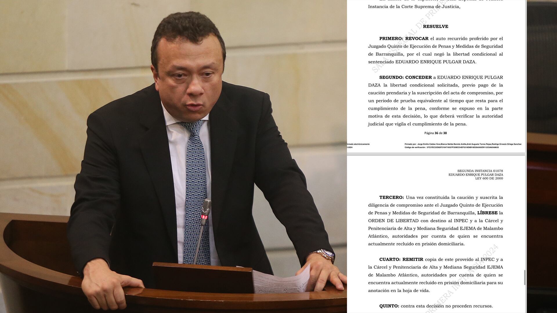 Eduardo Pulgar documento