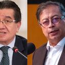 El exministro de Salud, Fernando Ruiz y el presidente Gustavo Petro.