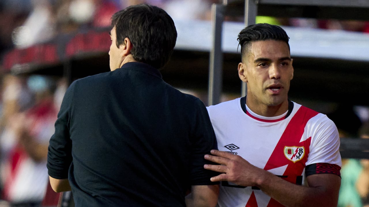 El último partido de Falcao fue el 26 de febrero en Vallecas contra el Real Madrid