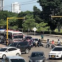 Movilidad en Cartagena - intersección a la altura de el Castillo San Felipe