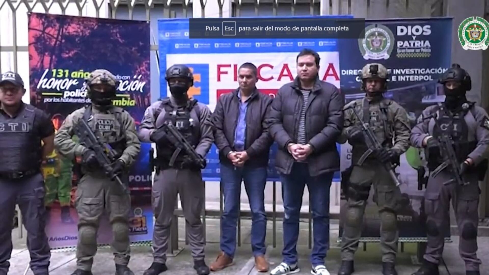 Captura de video de cuenta de Twitter Fiscalía General