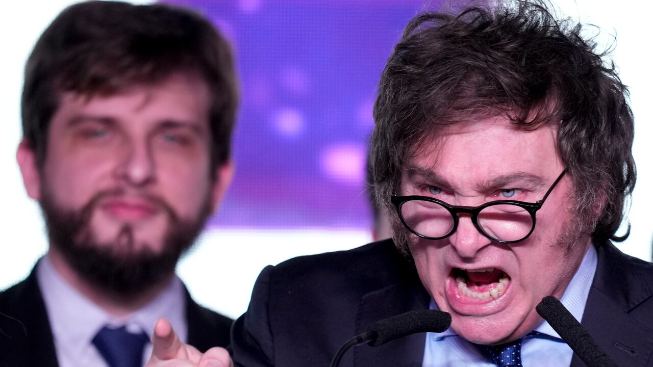 El candidato a la presidencia de Argentina, Javier Milei