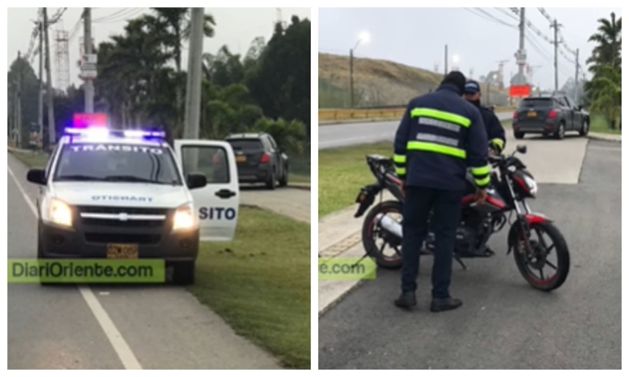 Los agentes de tránsito hicieron presencia en el lugar y le hicieron la prueba de alcoholemia al arquero de Nacional
