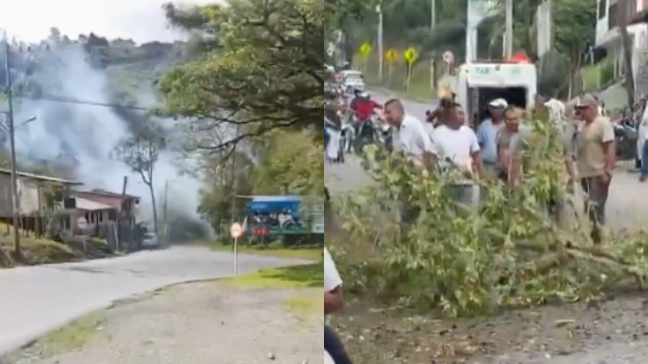 Imágenes del atentado en Rosas, Cauca.