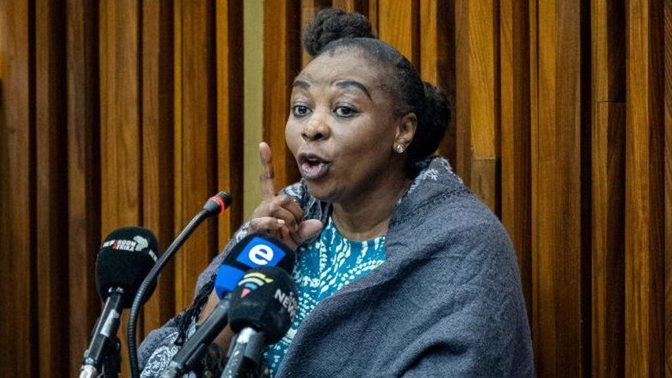 Nomia Rosemary Ndlovu se mostró desafiante durante la mayor parte del juicio acusando a los testigos de mentir. AFP