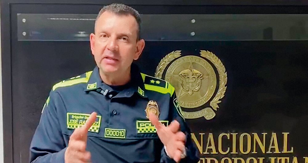 El general José Luis Ramírez, director de la Dijín, indicó que las capturas de los albaneses forman parte de la cooperación internacional de Interpol.