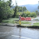 La Autopista Norte a la altura de la calle 222 con los trabajos en la zona que permitan la completa normalización de este corredor vial, luego de las inundaciones ocurridas