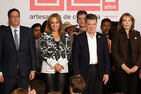 Santiago Rojas, Aida Furmanski, Juan Manuel Santos y María Clemencia Rodríguez de Santos.