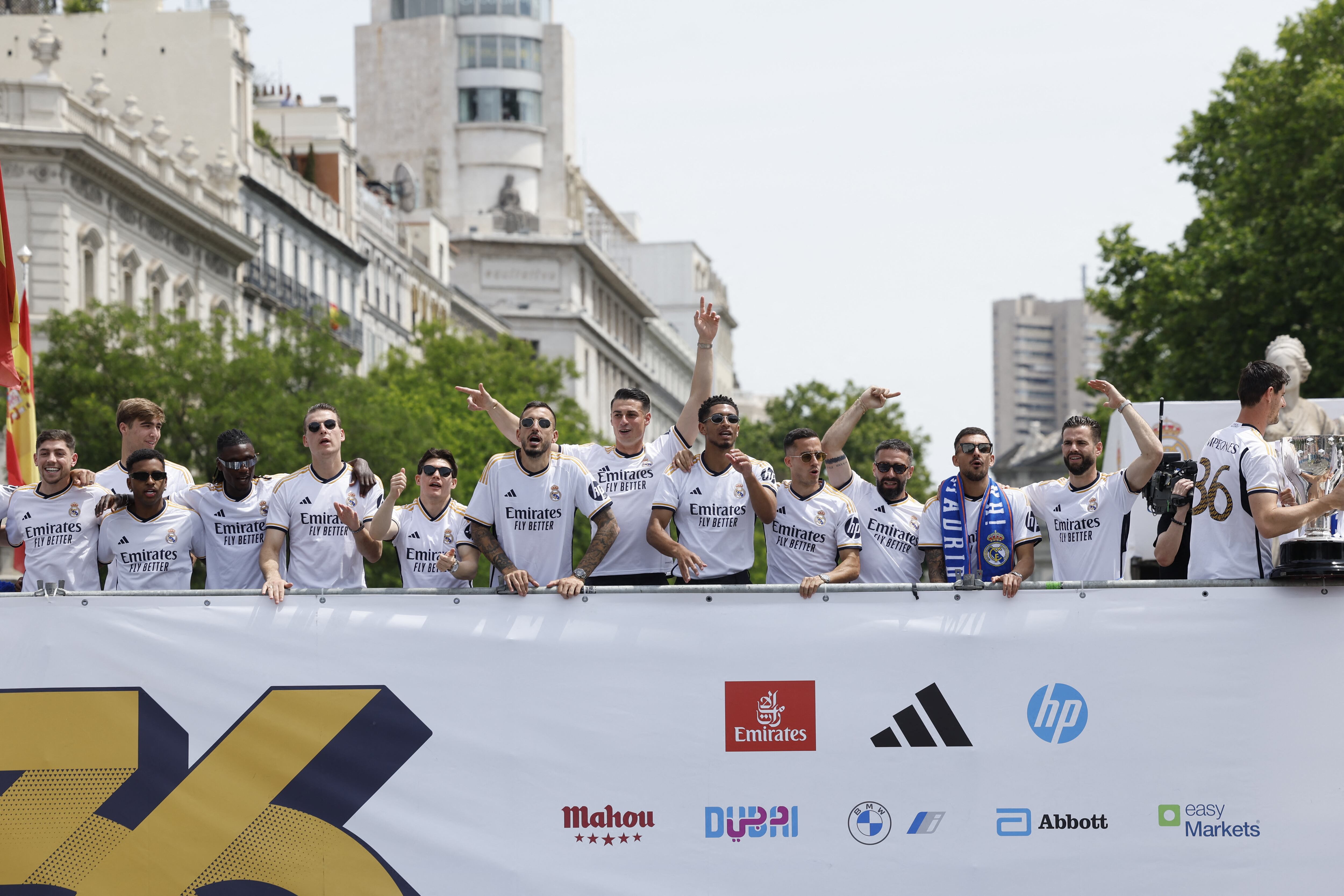 Celebración de Real Madrid por su titulo 36 de Liga.