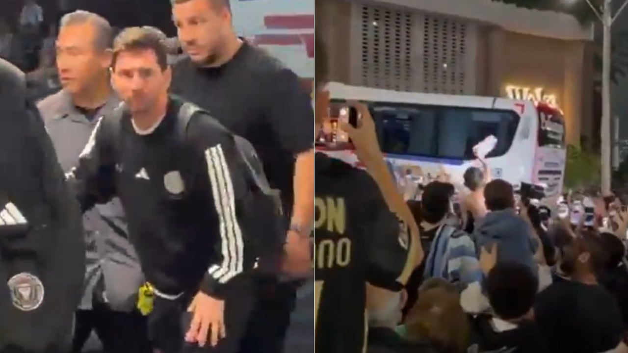 Lionel Messi en Medellín generó la locura de sus fanáticos, que llegaron hasta el hotel de concentración.