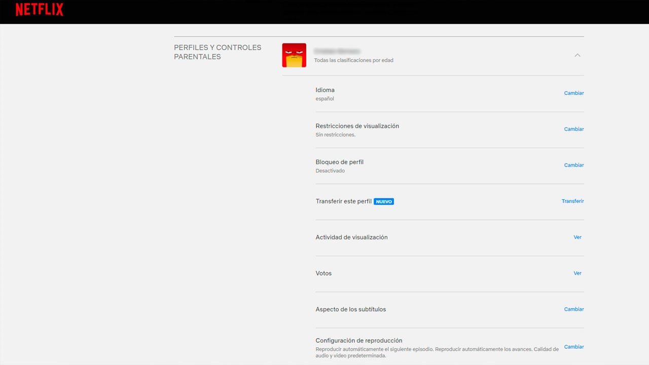 En los ajustes de Netflix hay una función para que la plataforma 'olvide' todos los contenidos que el usuario ha visto.