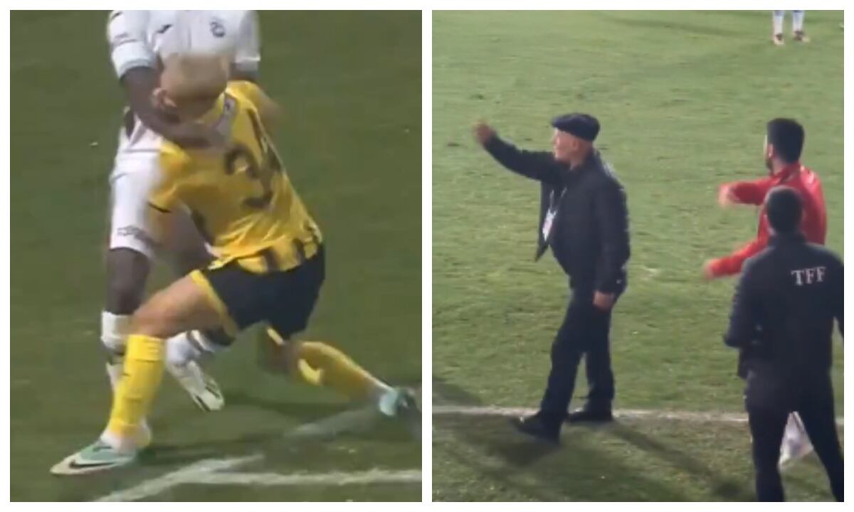 En Turquíase retira del partido por orden de su presidente, porque el árbitro no les señala un penalti.