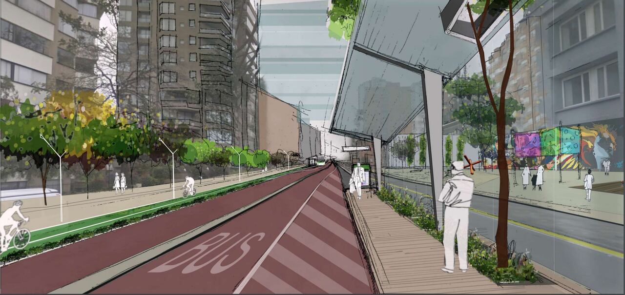 Corredor verde Calle 80 con 7
