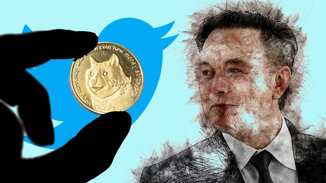 Twitter Bird - Dogcoin Illustration