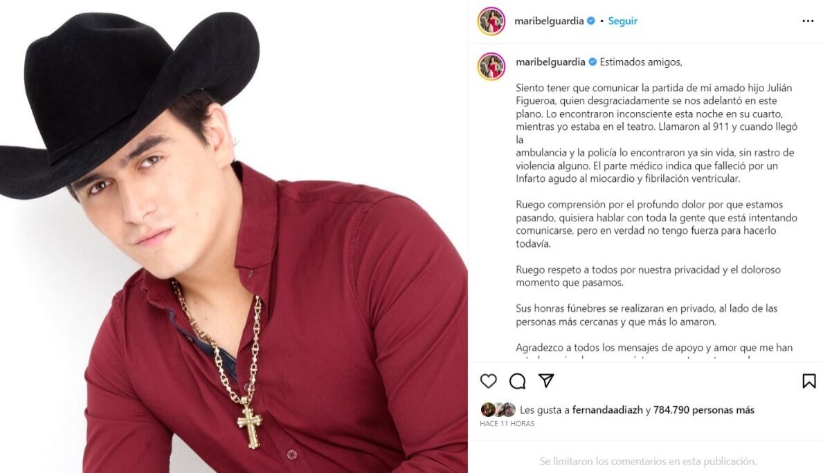 Captura de pantalla cuenta de Instagram @maribelguardia