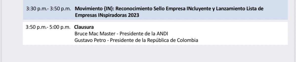 Agenda Andi congreso Cartagena