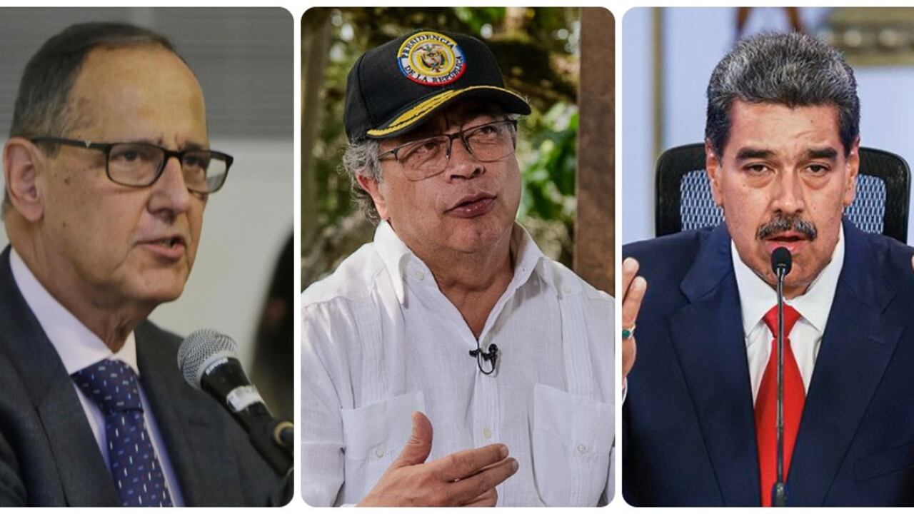 Juan Camilo Restrepo, Gustavo Petro y Nicolás Maduro.