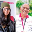 Úrsula, migrante venezolana beneficiaria del programa Crear Futuro. Jorge, propietario de una vivienda en Curazaos, de Comfama. Ana María, creadora del proyecto Zona Bici, en el oriente antioqueño.