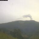 Panorámica del volcán Nevado del Ruiz este viernes 21 de abril.