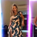 Melissa Martínez se puso a bailar en su habitación y remató con un particular paso en la cama.